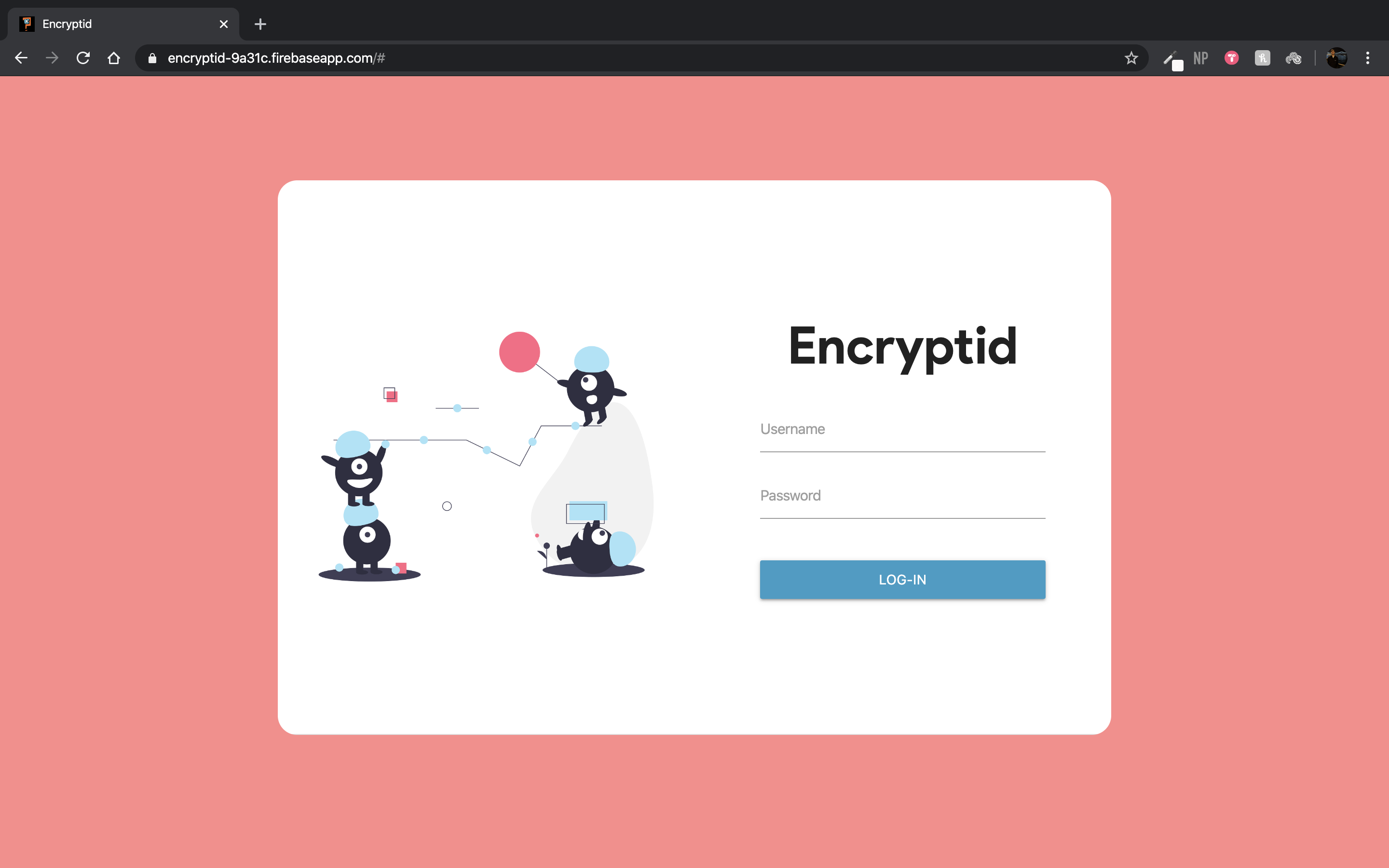 Encryptid login, salmon page, a small circus of creatures