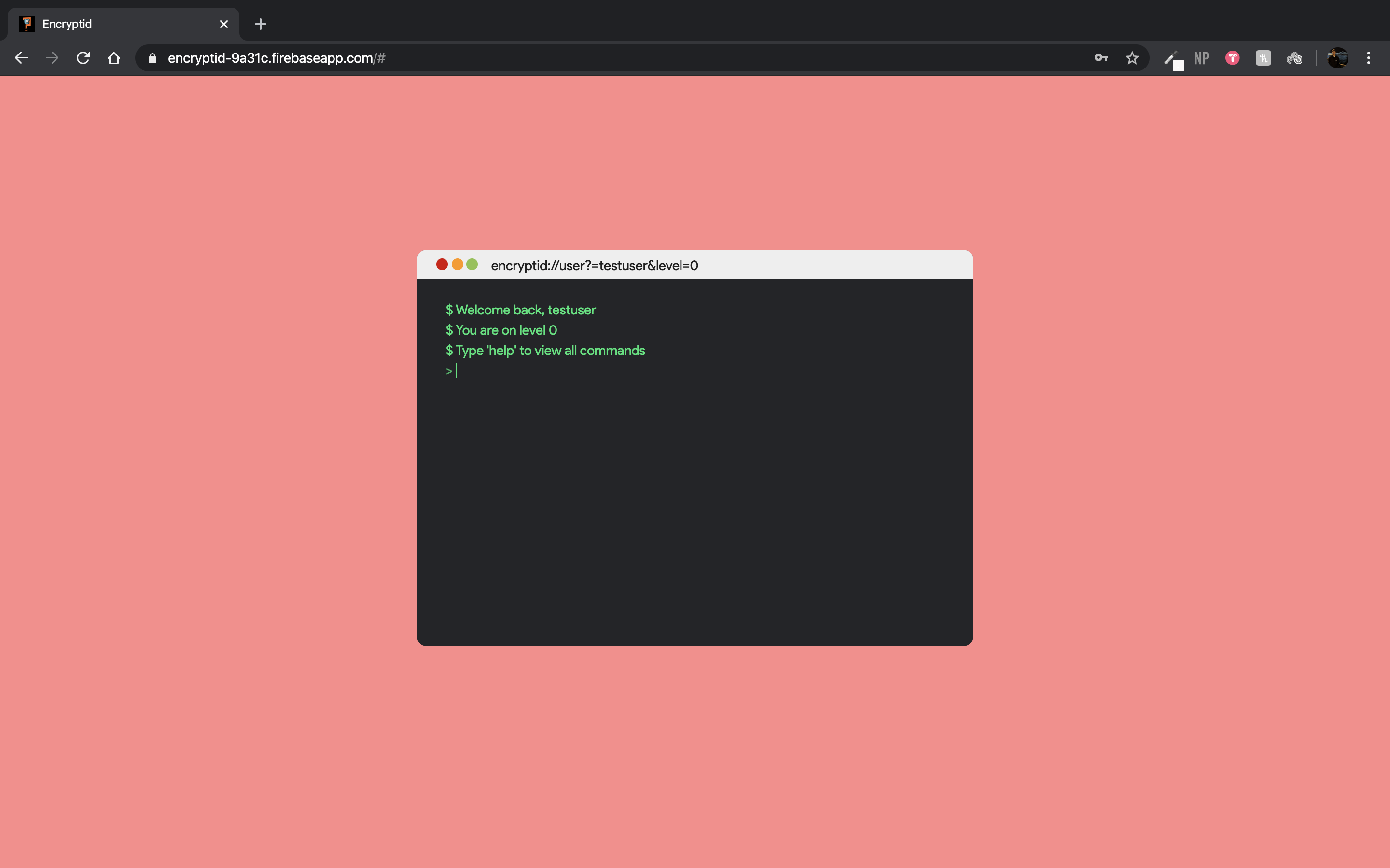 The hunt as a terminal: welcome back, testuser